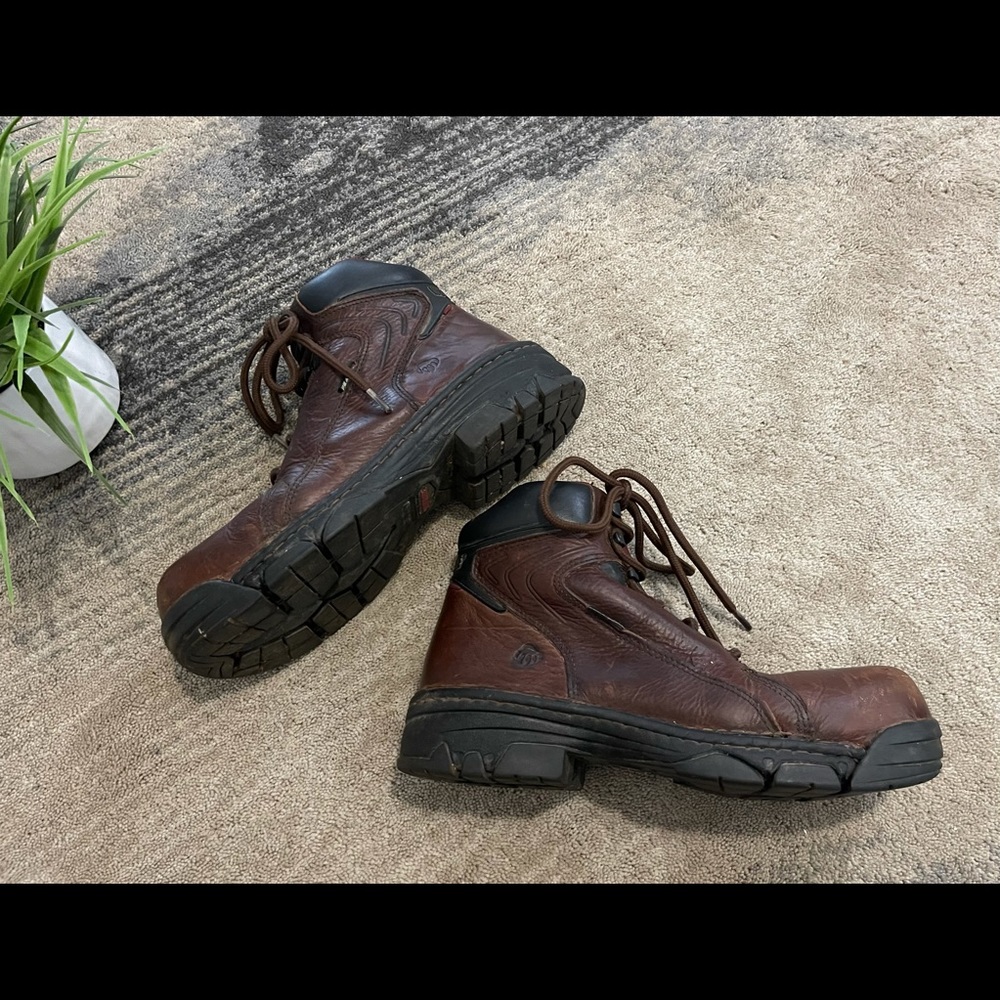 Wolverine Men’s Heavy Duty Strong Brown Boots - Picture 1 of 12